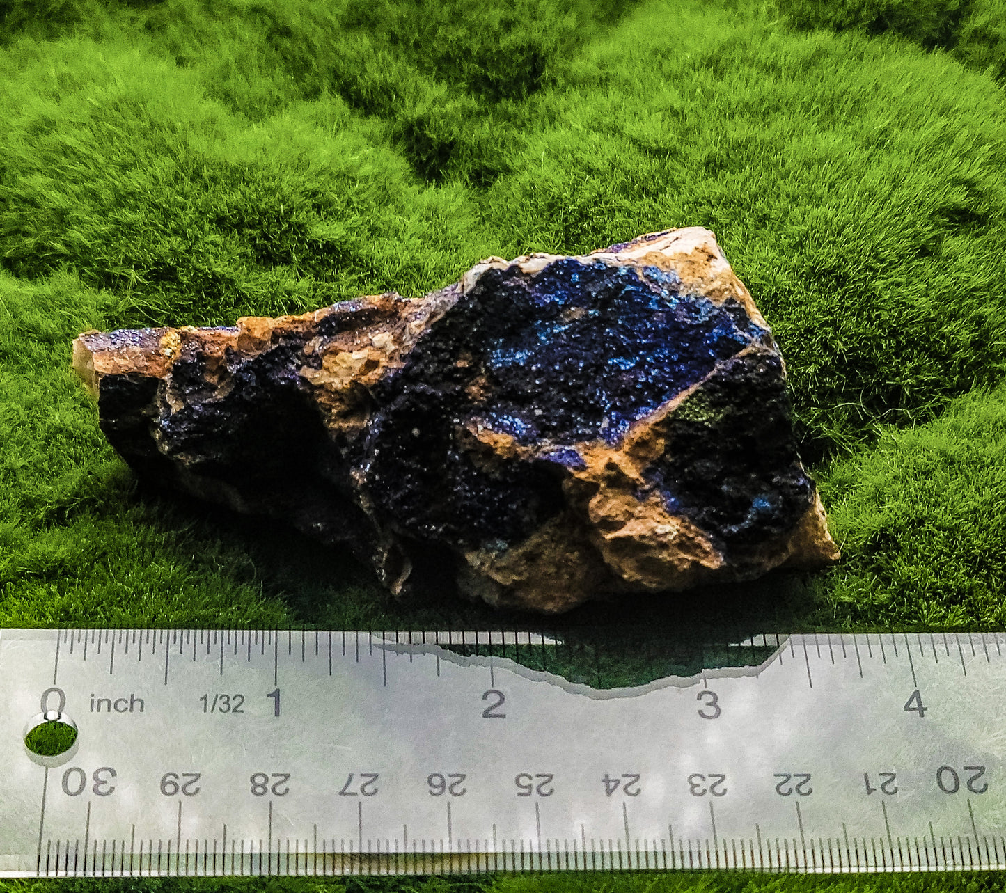 Azurite with Malachite