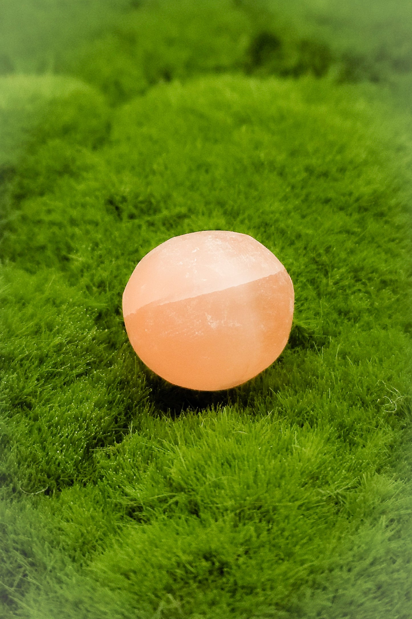 Peach Selenite Spheres