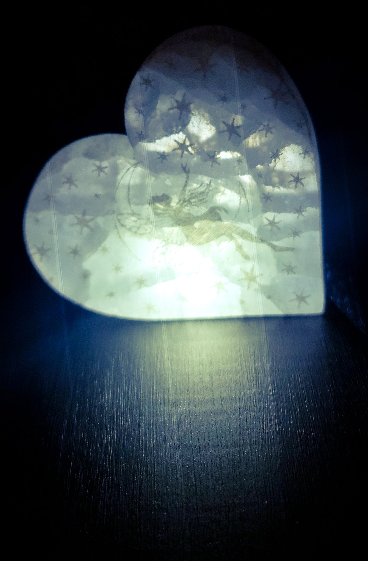 White Selenite Hearts