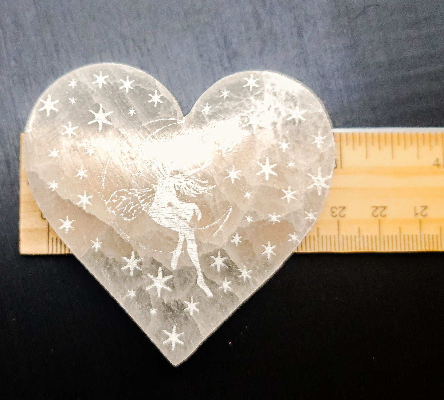 White Selenite Hearts
