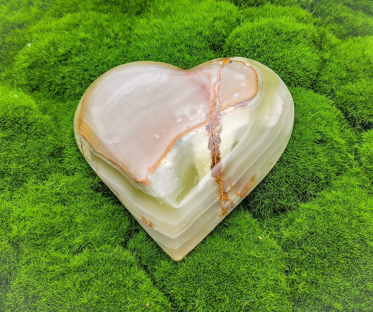 Green Onyx Heart Plates