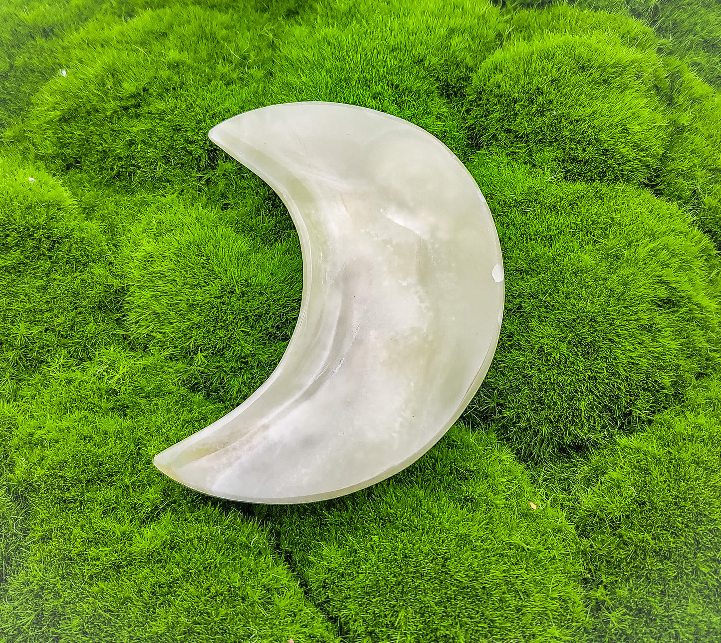 Green Onyx Crecent Plates