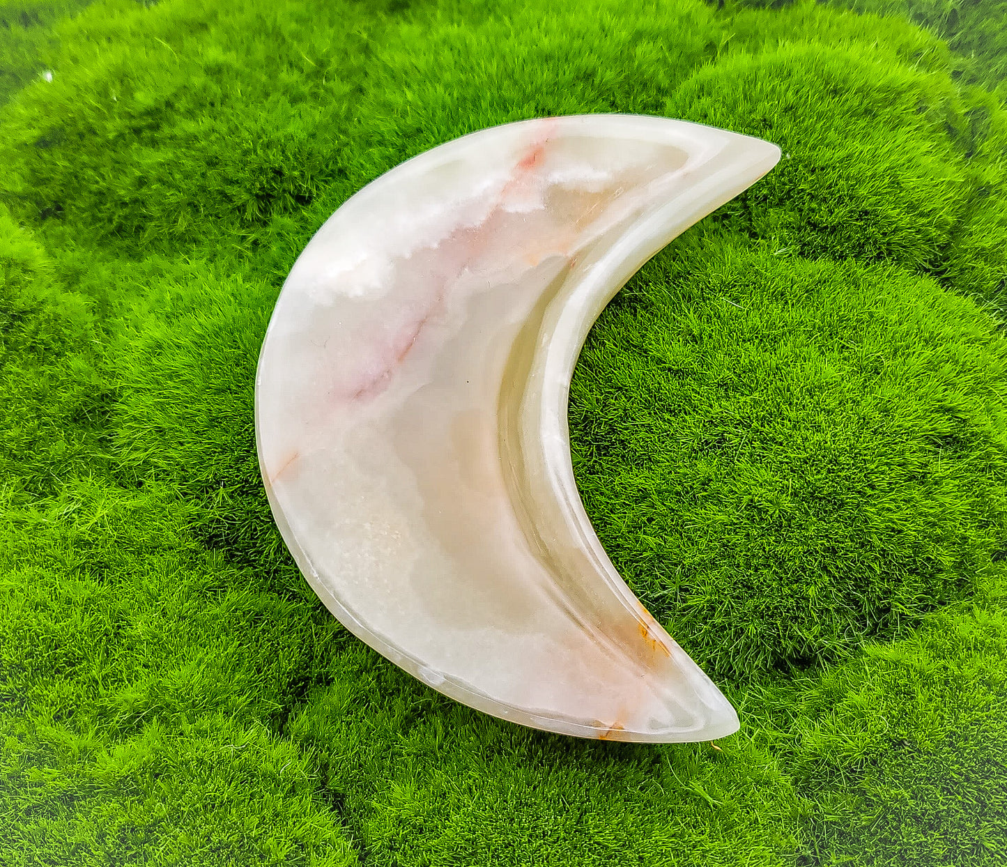 Green Onyx Crecent Plates
