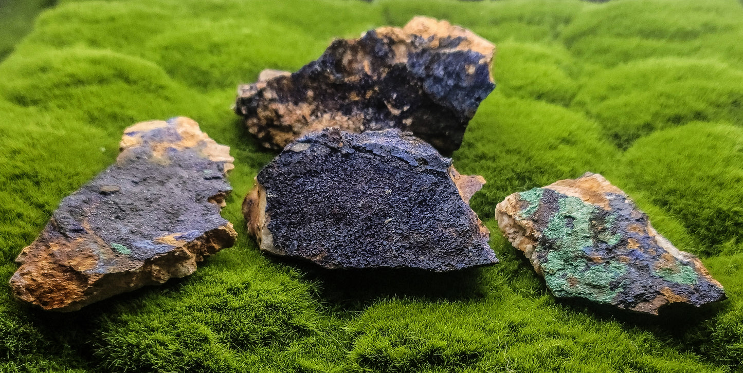 Azurite with Malachite