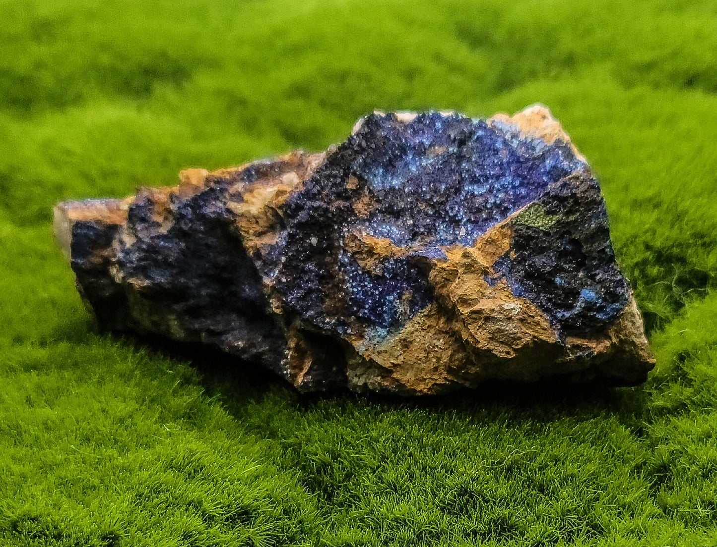 Azurite with Malachite