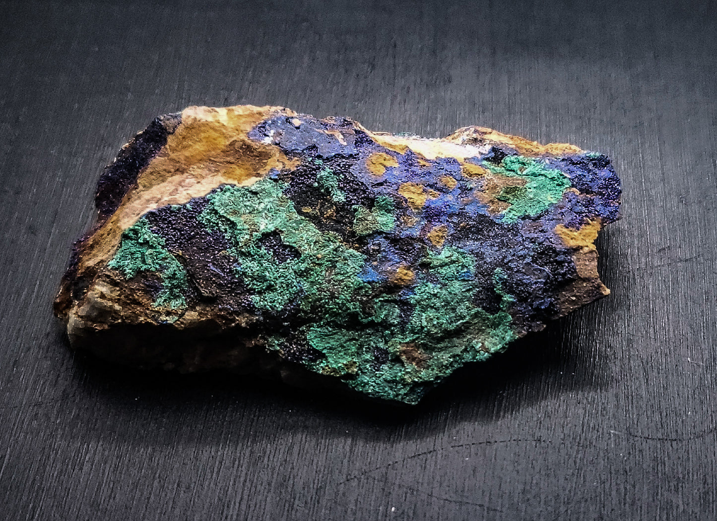 Azurite with Malachite
