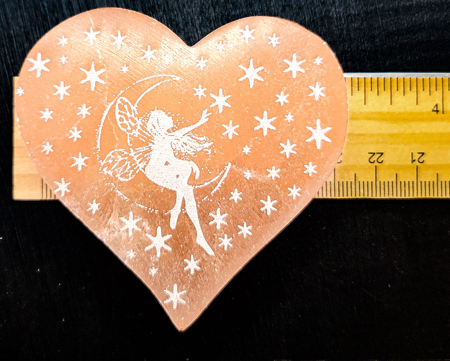 Peach Selenite Hearts